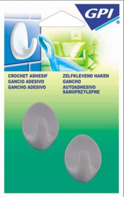 Crochet ovale modèle moyen métal mat