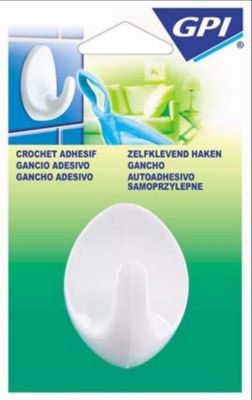 Crochet ovale grand modèle coloris blanc