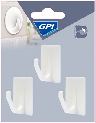 Crochet rectangle GPI grand modèle blanc