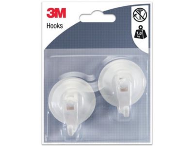 2 crochets ventouse GPI petit modèle blanc