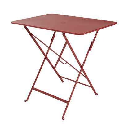 Table de jardin Bistro 77 x 57 cm rouge piment