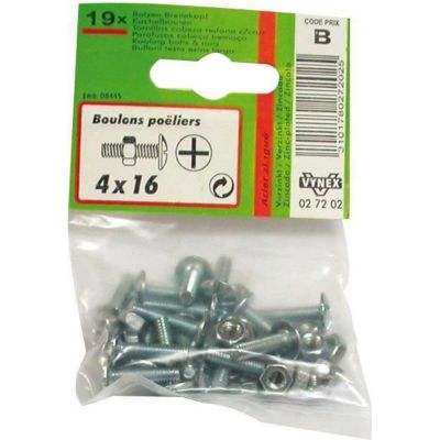 Boulon poêlier acier zingué 5x25 mm - vue 2