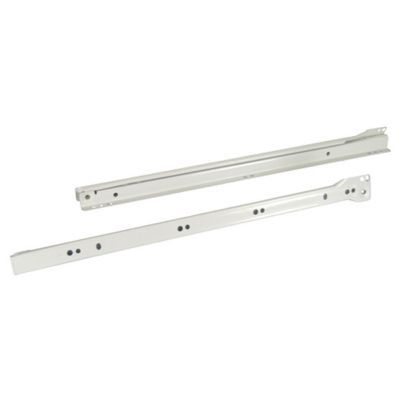 Coulisses à galets pour tiroirs, fixation en dessous, en acier époxy Diall L.45 cm