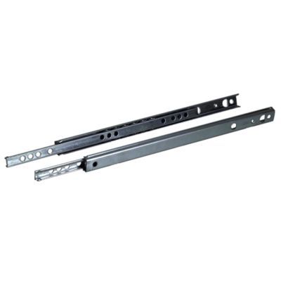 Coulisses à billes pour tiroirs en acier zingué Diall L.43 cm