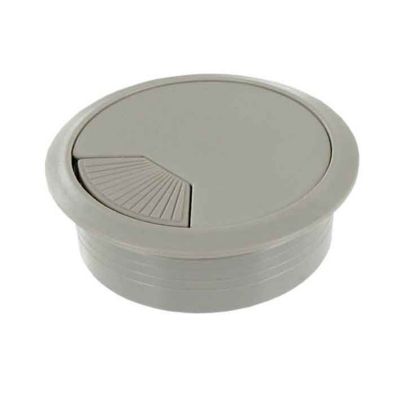 Passe câble Diall plastique gris aluminium Ø60 mm