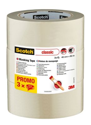 Ruban de masquage Scotch 3M 50 x 48 mm 3 rouleaux
