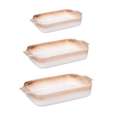 Set de 3 plats à four beige 24, 31 et 35 cm
