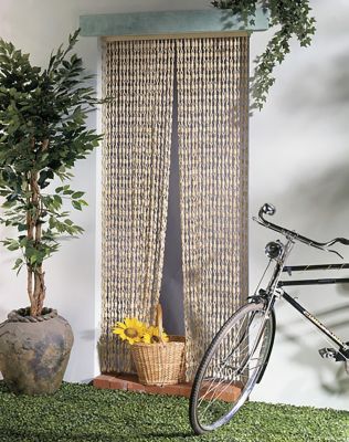 Rideau de porte torsades de maïs midi l.90 x H.200 cm