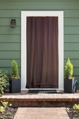 Moustiquaire de porte en coton camel 140 x 225 cm