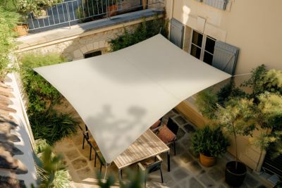 Voile d'ombrage Rivage rectangulaire 3 x 2 grège Jardiline