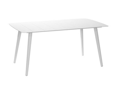 Table de jardin rectangulaire en aluminium blanc Corfou - 6 places - Jardiline