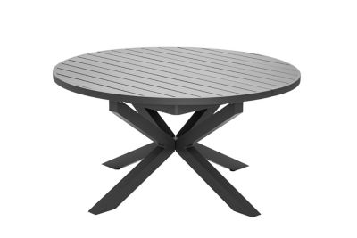 Table de jardin extensible Palma en aluminium coloris anthracite ?.145/199 x H.75 cm