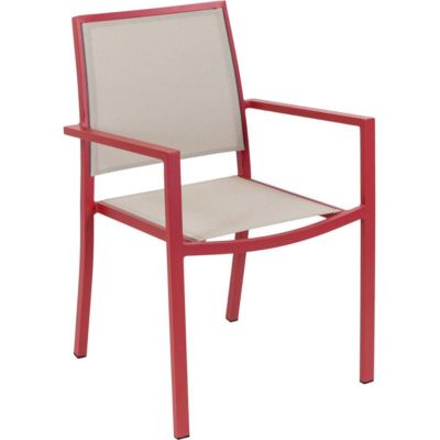 Fauteuil empilable en aluminium Santorin Terracotta