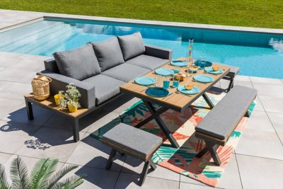 Salon de jardin bas Guadeloupe 8 personnes