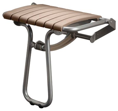 Siège de douche large lattes taupe Godonier