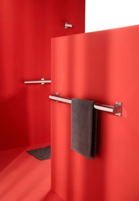 Barre d'appui droite en aluminium anodisé brillant anodisé Godonnier 43,7 cm