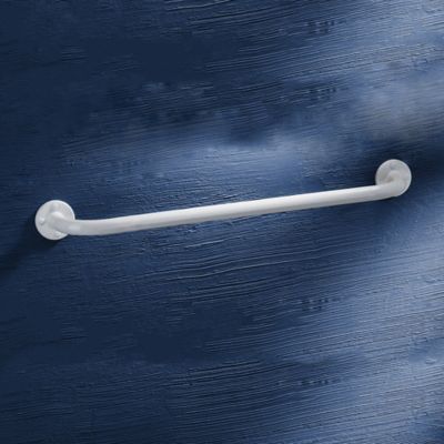 Barre d'appui droite en acier blanc Godonnier 60 cm