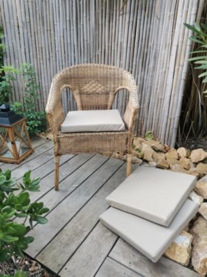 Galette de chaise Easy for life beige L.39 x l.39 x Ep.5cm