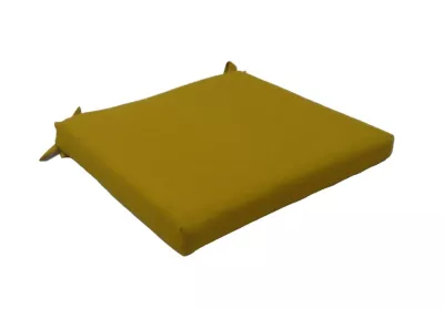 Gaette de chaise carré Easy for life jaune cumin L.40 x l.40 cm