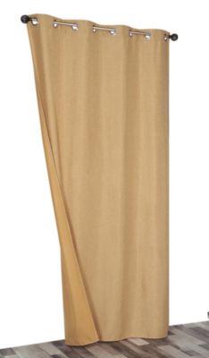 Rideau thermique effet chiné l.135 x H.240 cm jaune ocre