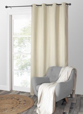 Rideau thermique 100% polyester avec œillets l.140 x H. 240 cm blanc écru