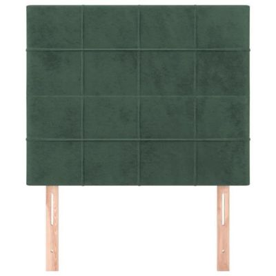 3116377 vidaXL Têtes de lit 2 pcs Vert foncé 100x5x78-88 cm Velours.