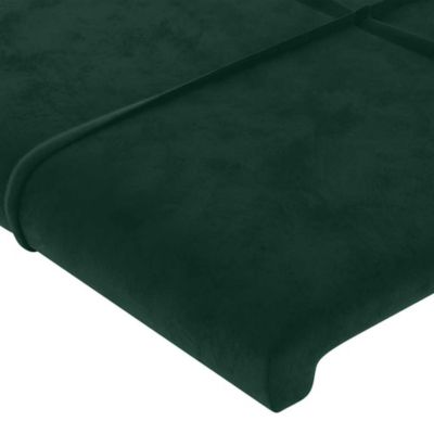 3116377 vidaXL Têtes de lit 2 pcs Vert foncé 100x5x78-88 cm Velours.
