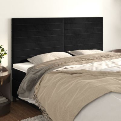 Tête de lit Gris clair 90x5x78/88 cm Velours PRIXTOP - Ameublement