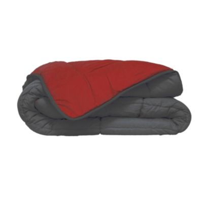 Couette d'été en microfibre bicolore (240x220 cm - Rouge)