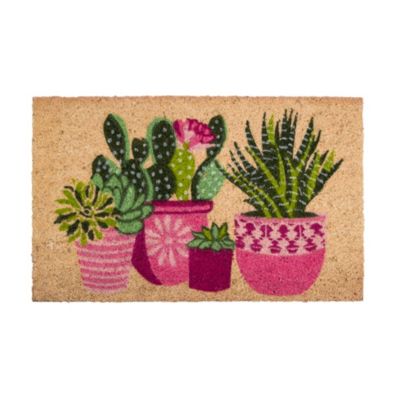 Tapis Coco cactus rose L.75 x l.45cm