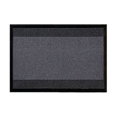 Tapis d'entrée absorbant microfibres gris L.60 x l.40 cm