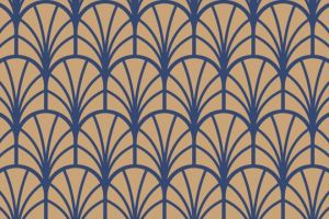 Tapis Coco écaille beige et bleu L.60 x l.40cm