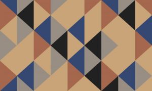 Tapis Coco triangle multi-couleur L.60 x l.40cm