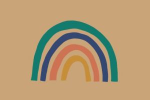 Tapis Coco arc en ciel L.60 x l.40cm