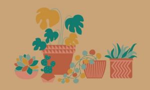 Tapis Coco jardin beige L.60 x l.40cm