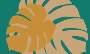 Tapis Coco tropique vert L.75 x l.45cm