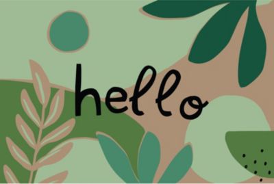 Tapis Coco hello jardin L.60 x l.40cm