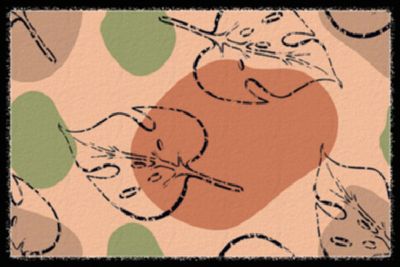 Tapis absorbant floral L.60 x l.40cm