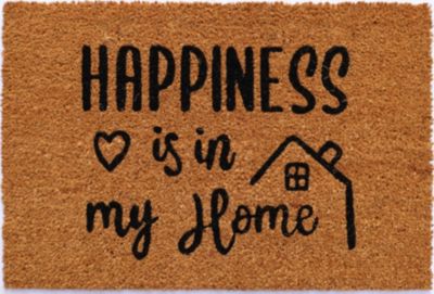 Tapis coco imprimé home happiness L.60 x l.40cm
