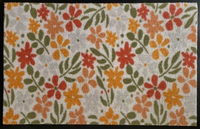 Tapis d'entrée absorbant flower spring L.60 x l.40cm