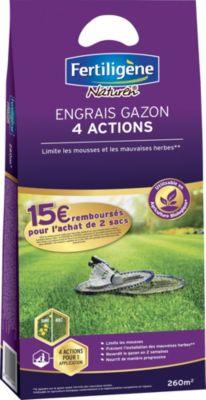 Engrais gazon 4 actions Fertilgène 260m²