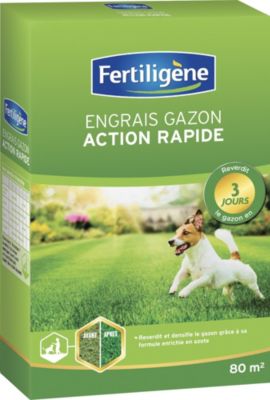 Engrais gazon 3 jours Fertilgène 80m²