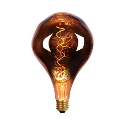 Ampoule LED à filament spirale spéciale E27 50lm 4W blanc chaud ?20 cm cuivré