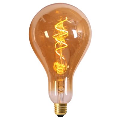 Ampoule LED E27 twisted géante à filament ambrée Ø24cm 270lm balnc chaud Girard Sudron