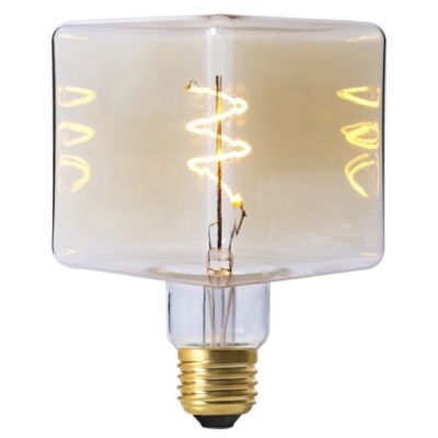 Ampoule LED E27 cube à filament ambré 240lm blanc chaud Girard Sudron