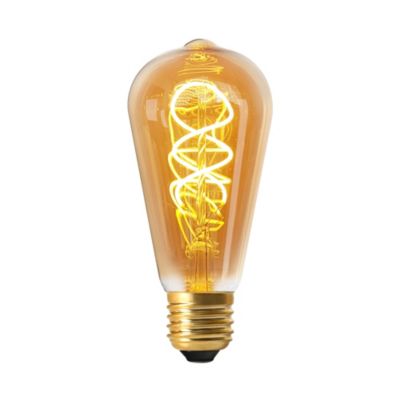 Ampoule LED à filament spirale spéciale E27 450lm 8W blanc chaud ?6,7 cm ambrée