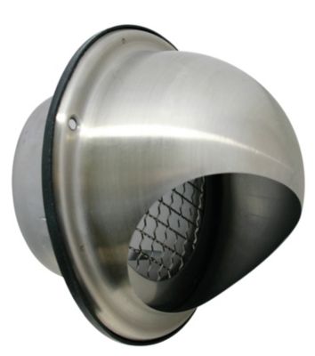 Grille d'aération déco inox Ø 100mm avec moustiquaire Autogyre