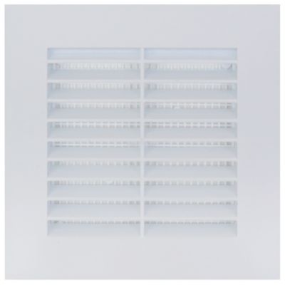 Grille d'aération PVC Autogyre blanche 140 x 140 mm