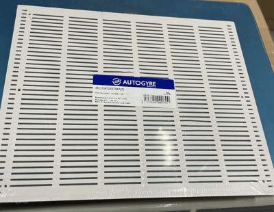 Grille d'aération PVC Autogyre extra-plate avec moustiquaire blanche 220 x 180 mm