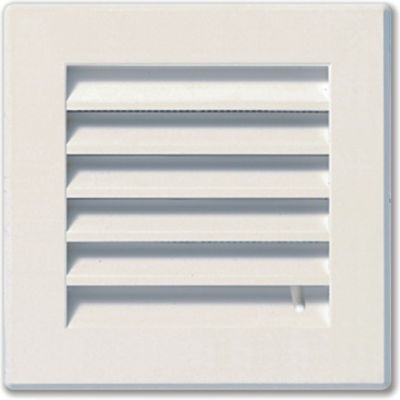 Grille d'aération PVC Autogyre à persiennes blanche réglable 140 x 140 mm